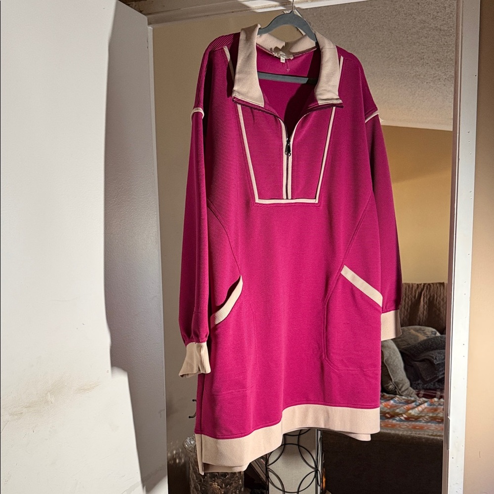 Entro Pink and Cream Dress